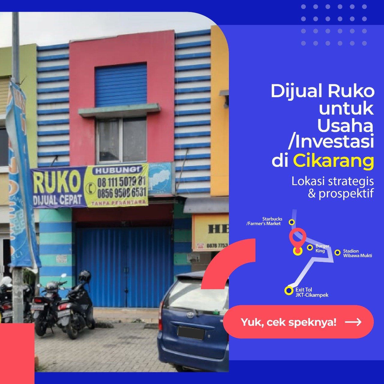 Dijual Cepat Ruko 2 lantai di Ruko Permata Gardenia Jababeka 2 Cikarang Bekasi - 2