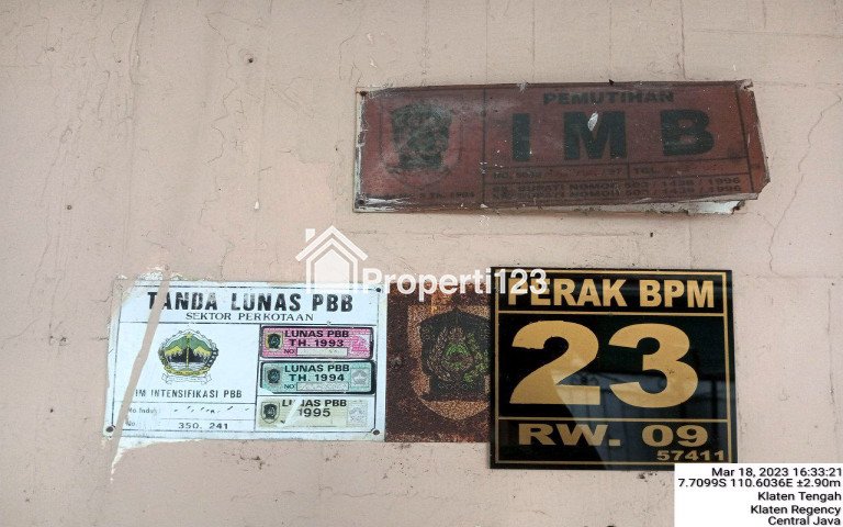 Rumah Di KLATEN Dekat Pusat Kota Dekat Alun Alun di PERAK BPM - 3
