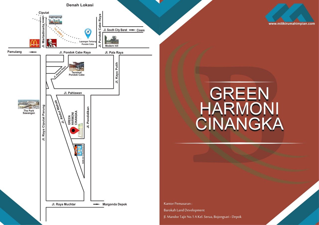 Dijual Rumah 3.7km ke Terminal Pondok Cabe Green Harmoni Cinangka Depok - 4