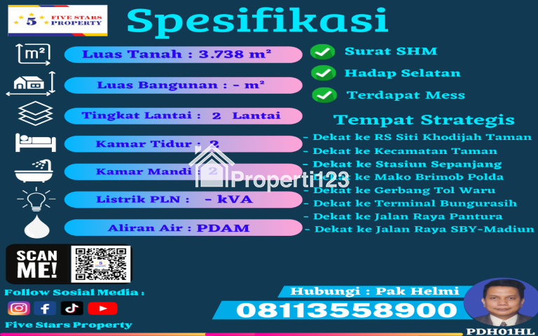 PABRIK DI JUAL DI JALAN KEDUNG TURI (SIDOARJO) - 9