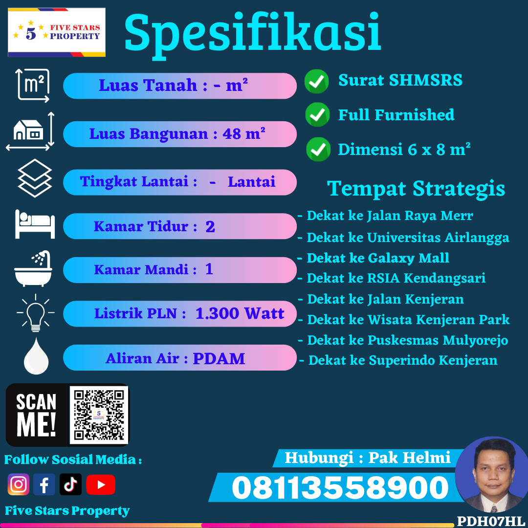 DISEWAKAN APARTEMEN DI PUNCAK DHARMAHUSADA (SURABAYA TIMUR) - 23
