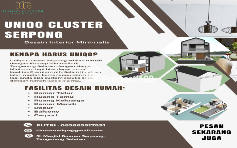 Rumah 2 Lt Type 55/60 Nyaman Untuk Keluarga, Uniqo Cluster Serpong - 1