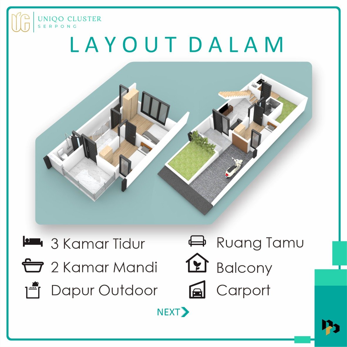 Rumah Dekat Stasiun KA RawaBuntu, Uniqo Cluster Serpong - 8
