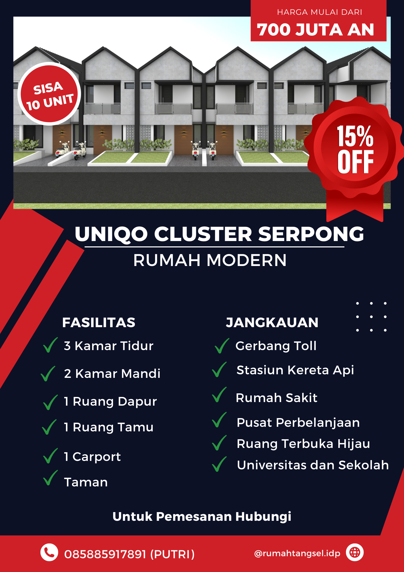 Rumah Baru Bebas Banjir Dekat Gerbang Tol, Uniqo Cluster Serpong - 8