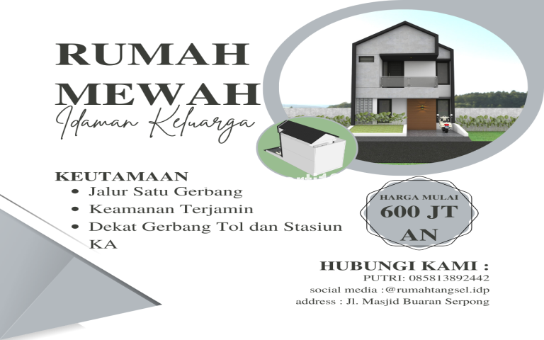 Rumah 600 jutaan area strategis, dekat stasiun rawa buntu dan pintu tol bsd - 1