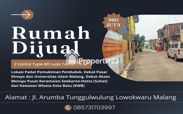 Rumah 2 Lantai Siap Bangun Harga Murah Lokasi Dekat Terminal Landungsari Kota Malang - 3