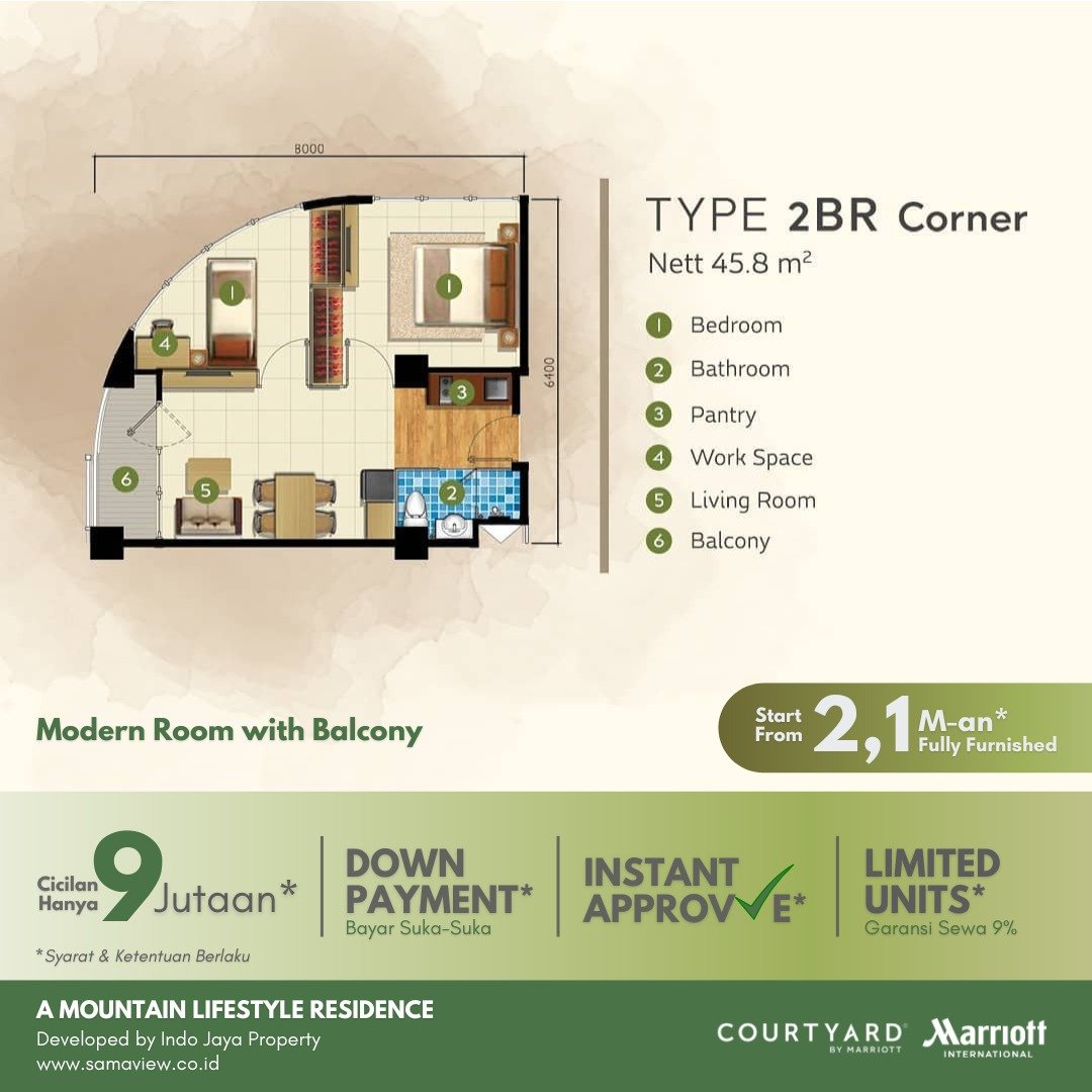Miliki Apartemen Resort di Kawasan Wisata Batu Malang - 11