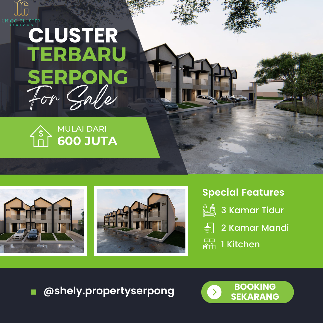 Cluster Nyaman dan Dekat Dengan Stasiun RAWA BUNTU Hanya di uniqo cluster serpong - 1