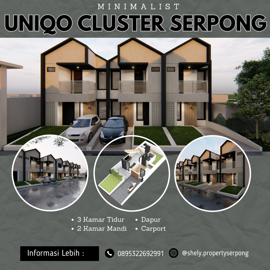 Cluster Hunian Terbaru Nyaman HANYA DI UNIQO CLUSTER SERPONG - 1