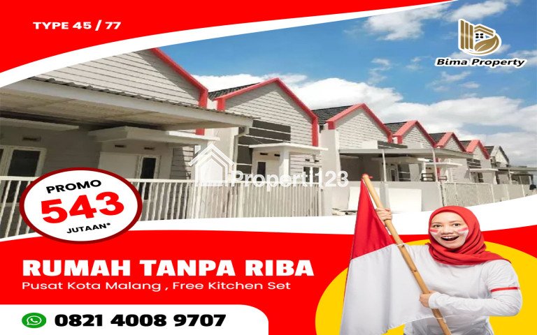 RUMAH MURAH TANPA RIBA PUSAT KOTA MALANG - 1