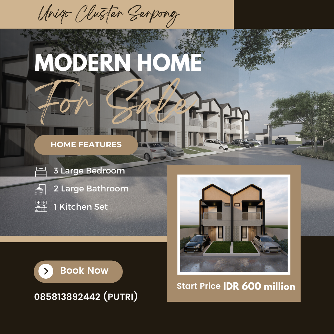 Rumah 2 Lantai 3 KT 2 KM Budget 600 jutaan, Uniqo Cluster Serpong - 5