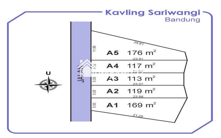 Dijual Tanah Kavling Siap Bangun Sariwangi Parongpong Bandung – Luas 169 m2 - 4