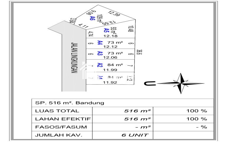 Dijual Tanah Kavling Hook Permata Sayang Jatinangor Sumedang - Luas 516 m2 - 7