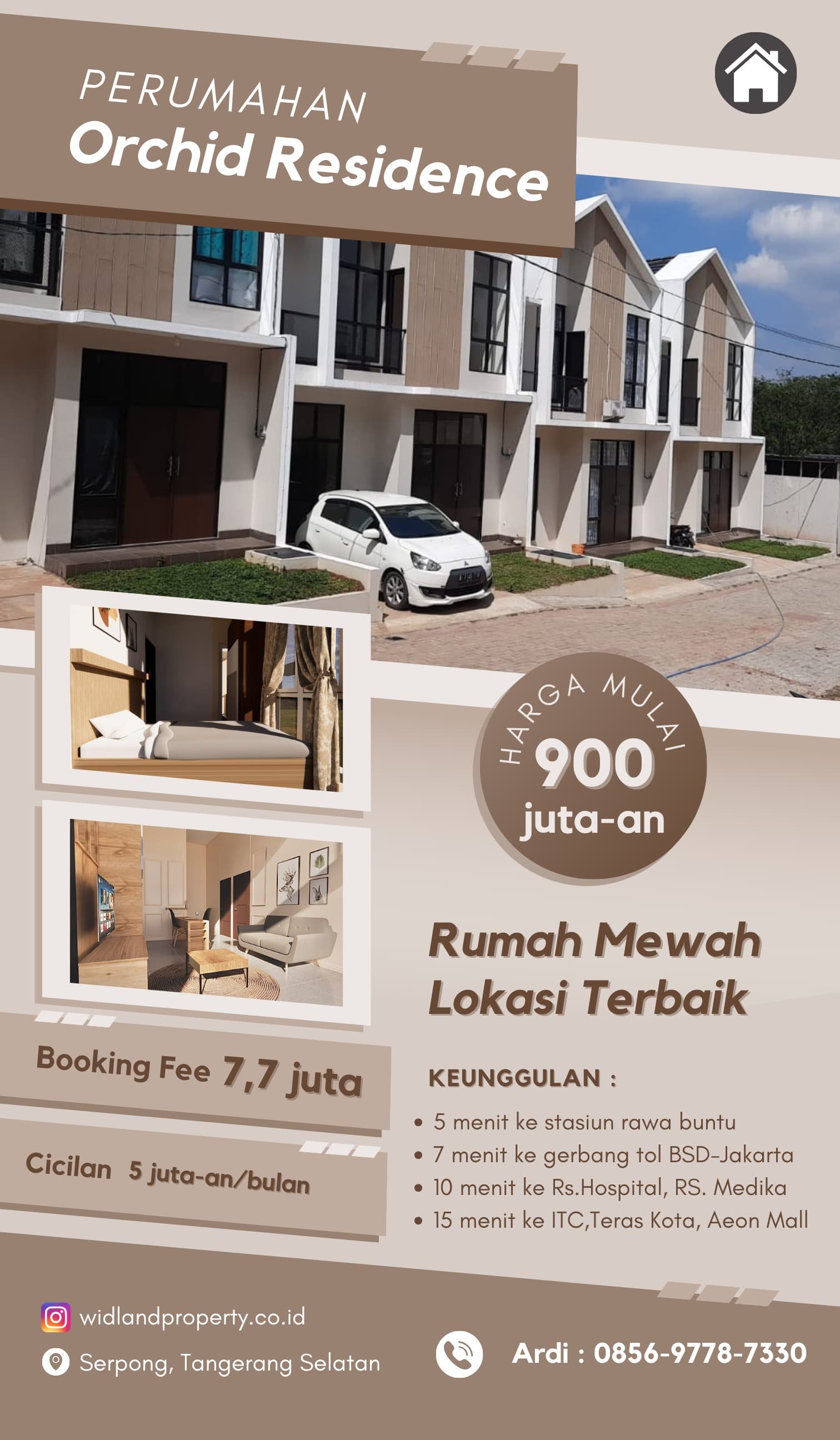 Rumah Dijual 2 Lantai Super Strategis dekat Stasiun di Serpong, BSD - 6