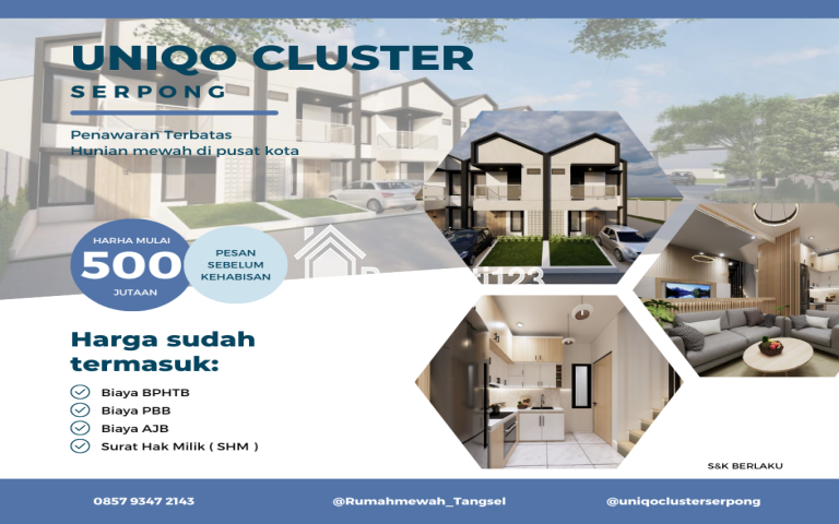 Rumah di Serpong Murah Dekat Alam Sutera Pamulang Bintaro - 1