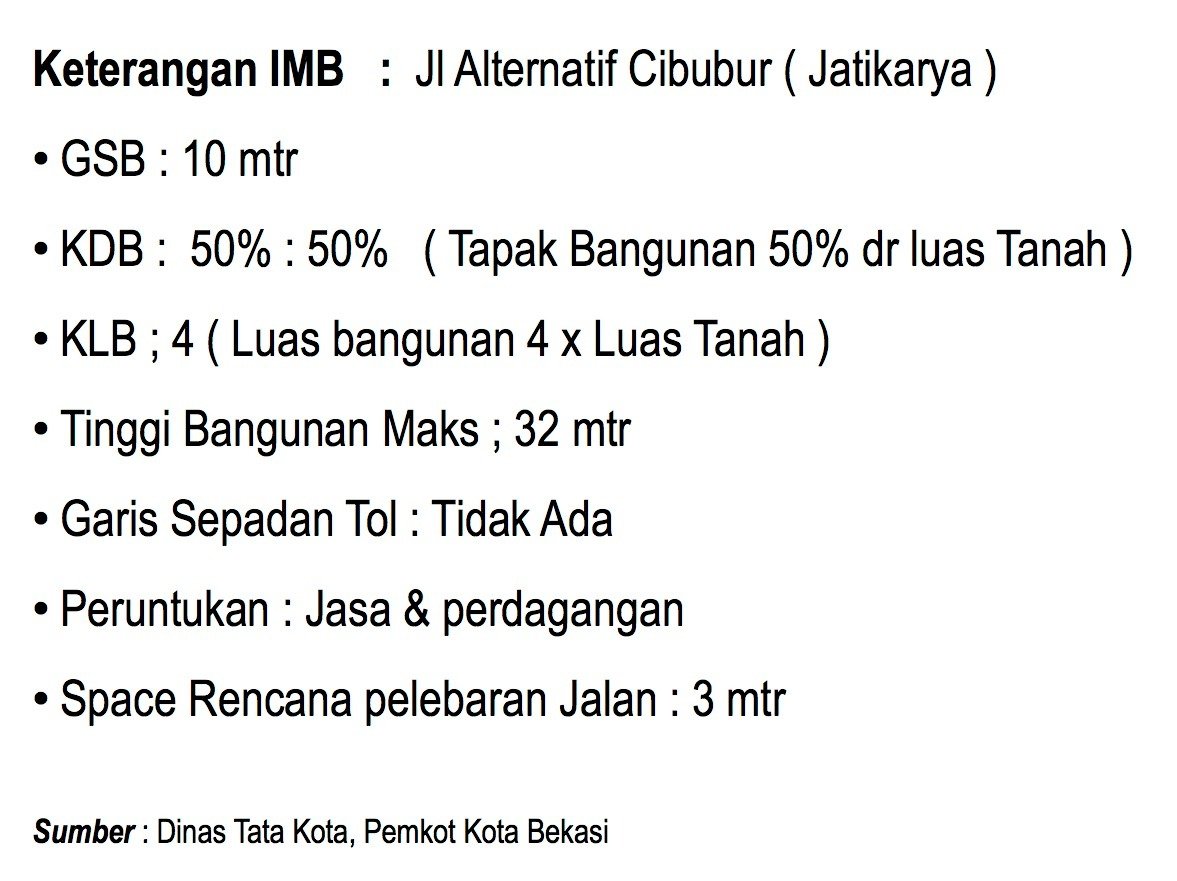 TERMURAH Dijual Tanah dan Ruko di Jalan Alternatif Cibubur 918 m2 Jatisampurna Bekasi AREA KOMERSIL - 16