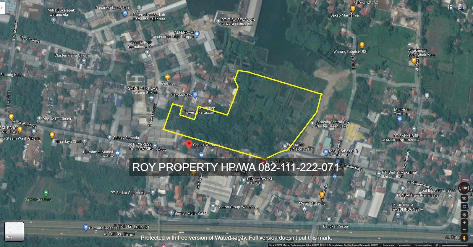 TERMURAH Dijual Tanah di Cikunir Jatiasih Bekasi 2.6 Ha COCOK UNTUK PERUMAHAN DEKAT JATIASIH CENTRAL CITY - 18