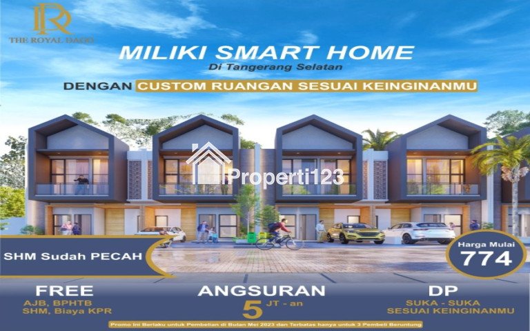 Rumah dijual di Pamulang Tangerang Selatan The Royal Dago 2 Smarthome 2 Lantai - 1
