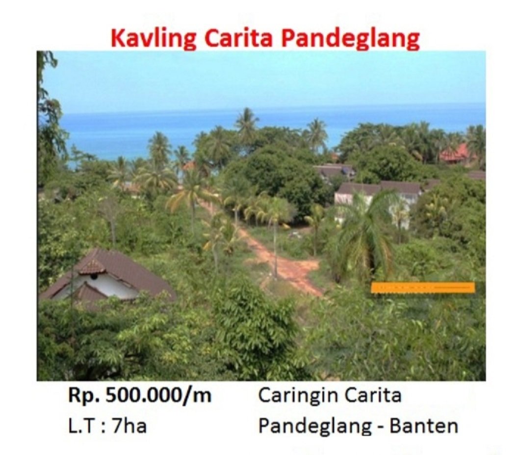 Tanah Murah 7 Ha dikawasan Carita,  khusus untuk Villa dan Resort siap pakai - 4