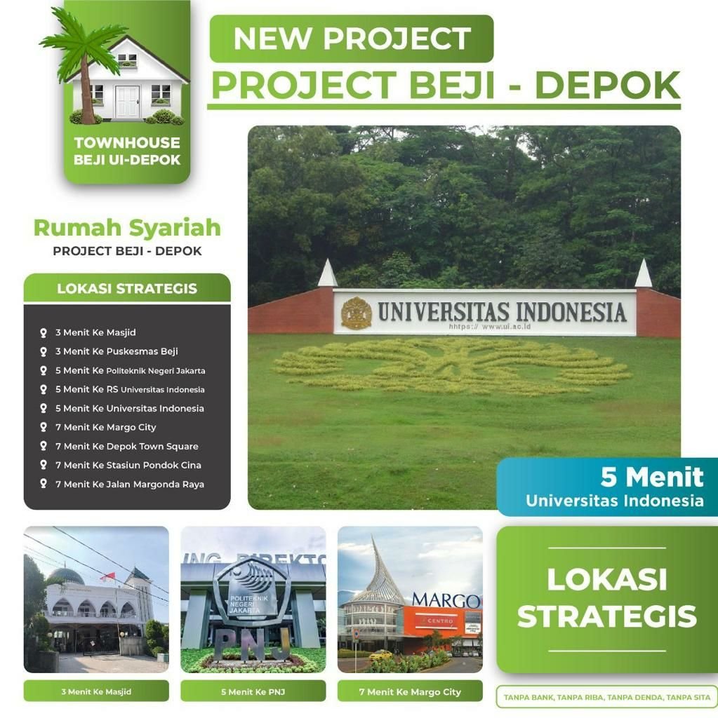 TERBARU Townhouse Syariah 2 Lantai EXCLUSIVE Terdekat Ke UI Beji-Depok - 5