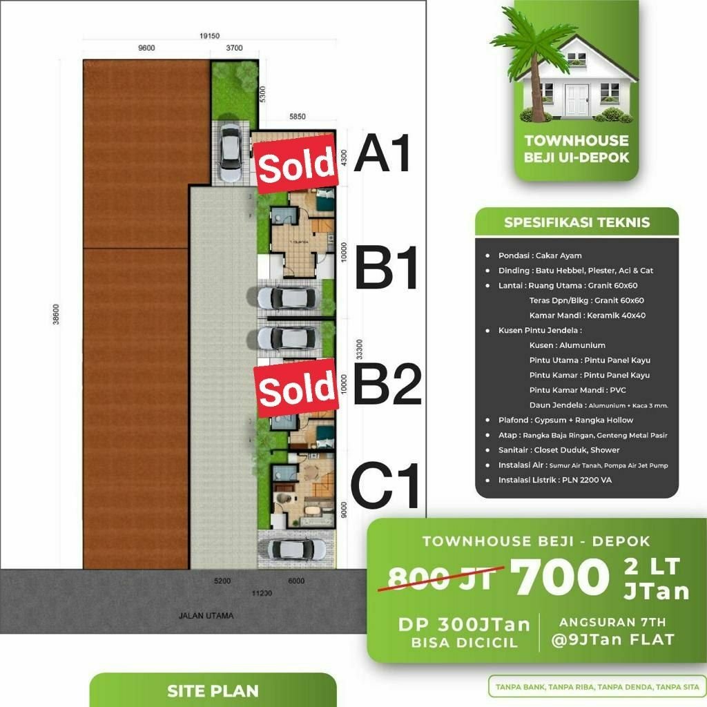 TERBARU Townhouse Syariah 2 Lantai EXCLUSIVE Terdekat Ke UI Beji-Depok - 6