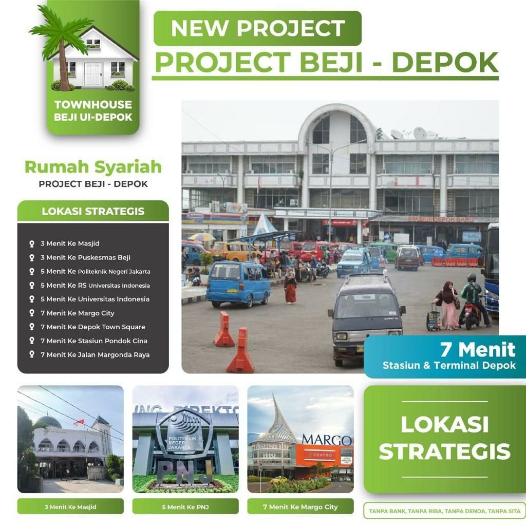 TERBARU Townhouse Syariah 2 Lantai EXCLUSIVE Terdekat Ke UI Beji-Depok - 3