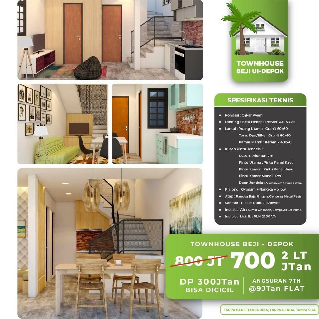 TERBARU Townhouse Syariah 2 Lantai EXCLUSIVE Terdekat Ke UI Beji-Depok - 2