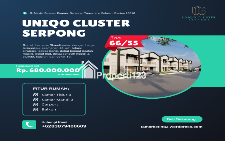 Rumah murah, aman, dan nyaman di Tangerang Selatan (Uniqo Cluster Serpong) - 1