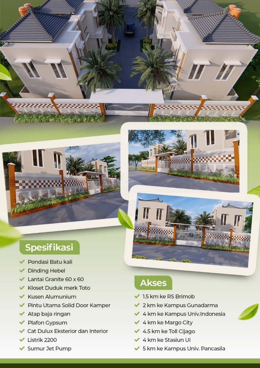 Dijual Rumah Murah di Cluster Villa Aurora Bali Kelapa Dua Cimanggis-Depok - 2