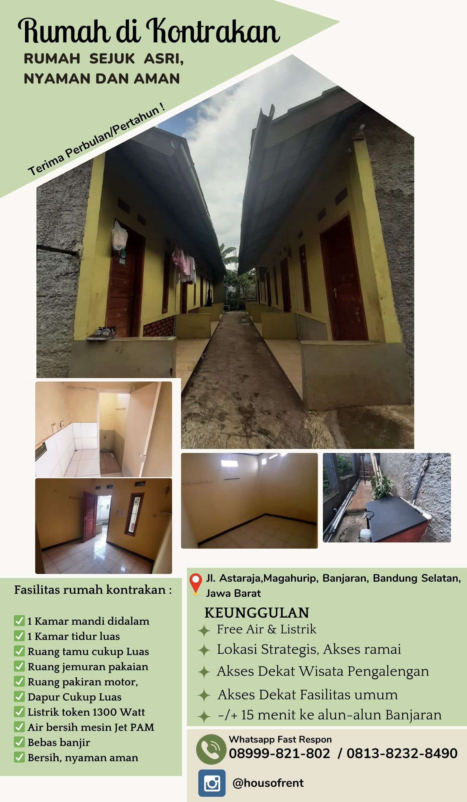 Rumah di Sewa/Kontrakan Wilayah Banjaran Bandung Selatan Jawa Barat - 18