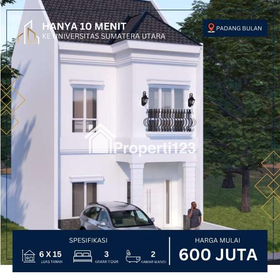 Rumah 2 lantai sekitaran Padang Bulan dekat ke kampus USU - 1