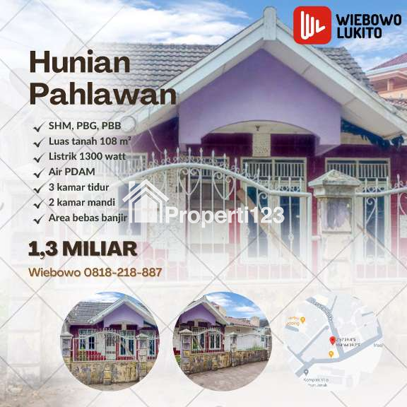 Dijual Tanah Bonus Rumah di Kemuning Palembang Dekat RS Bhayangkara Mohamad Hasan, Pasar Sekip Ujung, Palembang Square, UIN Raden Fatah - 1