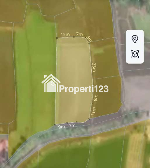 Dijual tanah view sawah dan laut di Medahan Blahbatu Gianyar Bali - 4