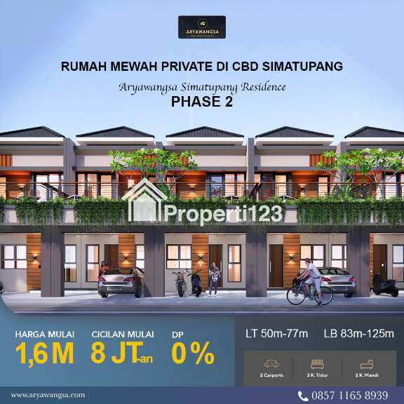 Rumah Murah Tanpa DP di Simatupang Jakarta Selatan - Aryawangsa Residence - 1