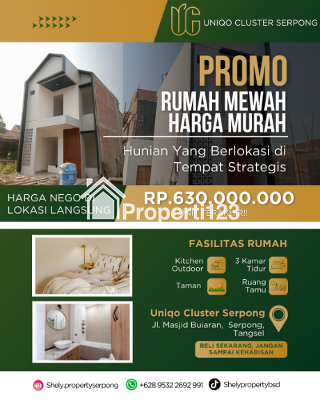 Rumah Baru 2 Lantai Murah dan 1 Unit Terakhir Area Serpong Tangsel - 1