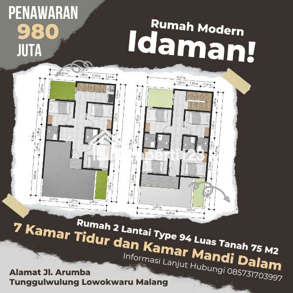 Rumah Kota Malang Lokasi Daerah Kampus Polinema Suhat - 3