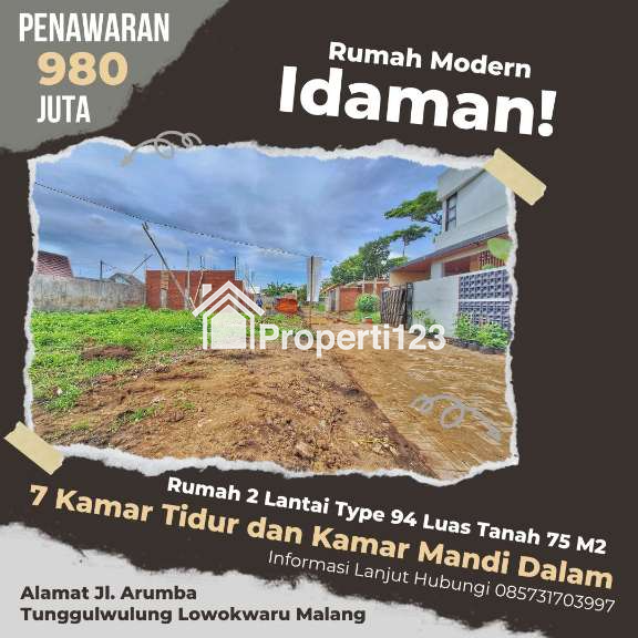 Rumah Kota Malang Lokasi Daerah Kampus Polinema Suhat - 5