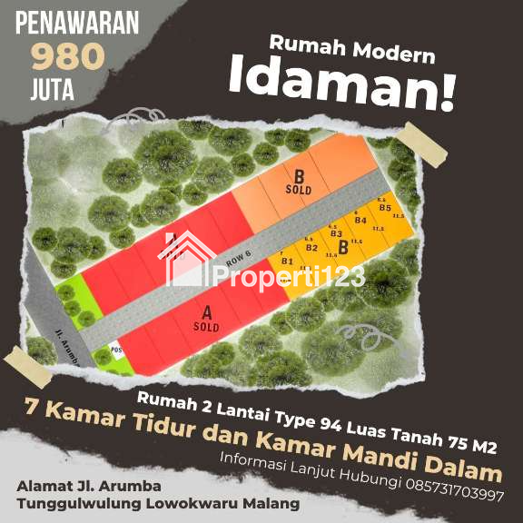 Rumah Kota Malang Lokasi Daerah Kampus Polinema Suhat - 2