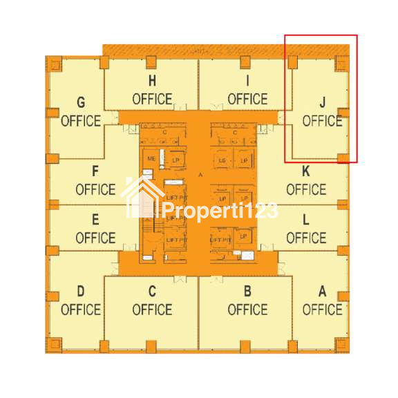 Sewa kantor strategis Grand Slipi Tower, Jakarta Barat. - 2