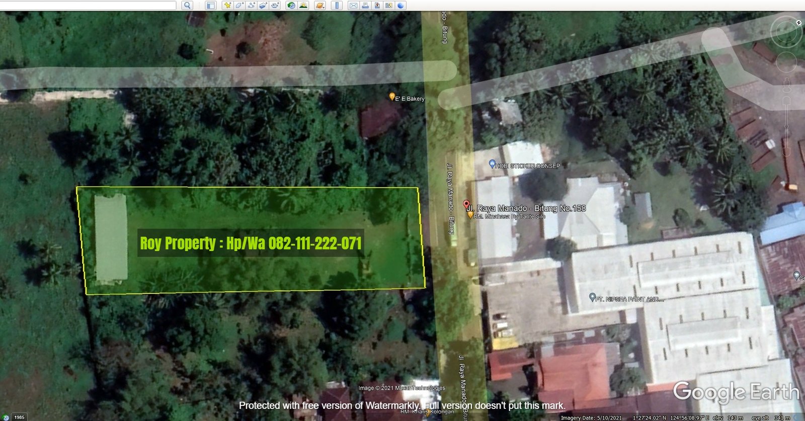 COCOK UNTUK GUDANG Dijual Tanah di Jalan Raya Manado Bitung Kolongan 2.950 m2 MURAH SIAP PAKAI - 12