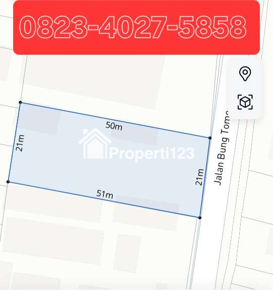 Dijual tanah 10 are jl Bung Tomo Gatsu Barat Denpasar Bali - 3