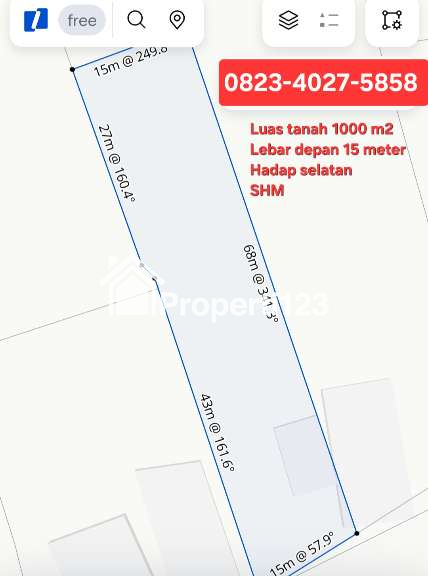 Dijual tanah 10 are jl Ida Bagus Mantra Saba Gianyar Bali - 3