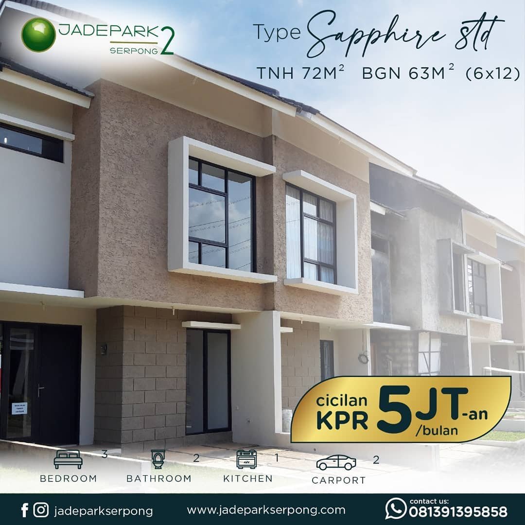Dijual Rumah Baru Hanya 10 Menit dari BSD di JadePark Serpong 2 Bogor - 2