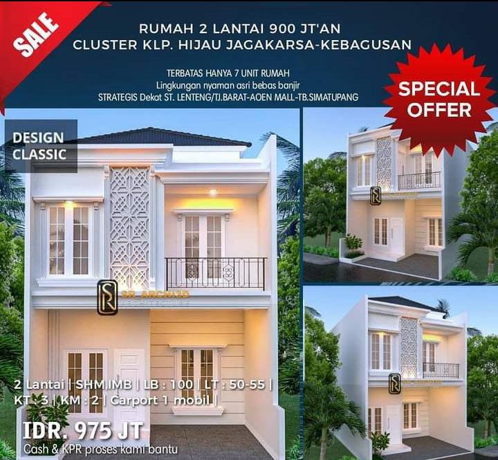 Dijual Rumah Kav.A Cluster di Jln Kelapa Hijau Kebagusan Jakarta Selatan - 1