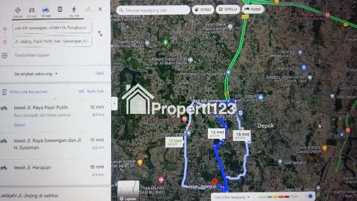 Dijual Tanah Bagus Siap Bangun di Depok hanya 4 Km Dari Exit Toll Sawangan Luas 197m - 10