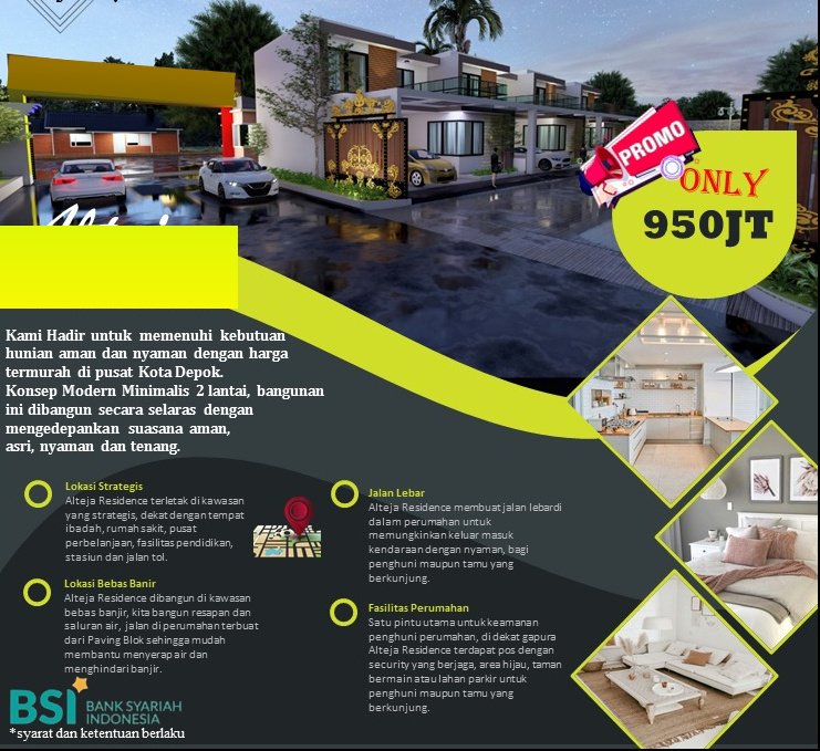 Dijual Rumah Cantik 2 Lantai Dekat Kampus Gunadarma Kelapa Dua Depok - 1