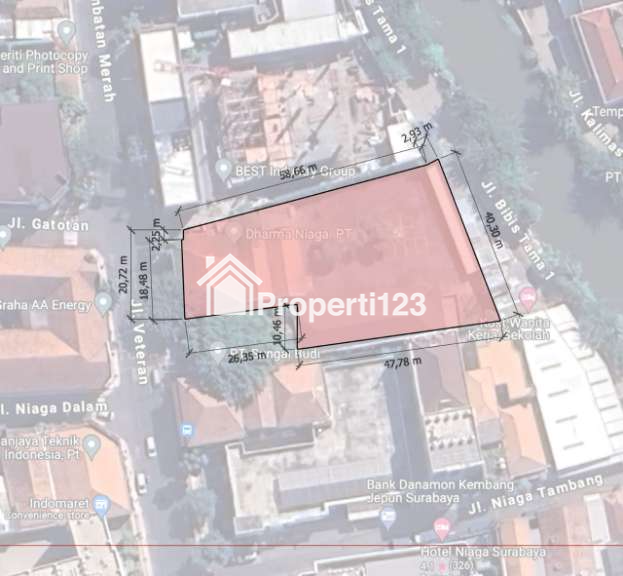 HARGA MURAH Dijual Tanah+Bangunan Jaman Belanda Jalan Veteran Surabaya Pusat - 4