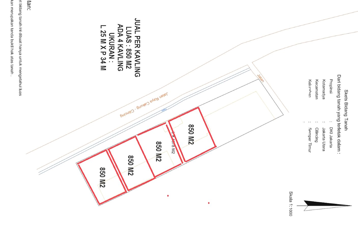 JARANG ADA Dijual Tanah Kavling di Cakung Cilincing 850 m2 di Pinggir Tol Cakung DEKAT PELABUHN PRIOK - 24