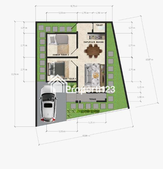 RUMAH BARU MODERN DEKAT TERMINAL SECANG LINGKUNGAN ASRI - 3