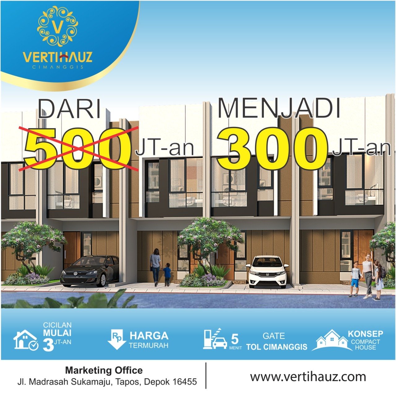 DIJUAL RUMAH CLUSTER MURAH DI CIMANGGIS DEPOK - 2